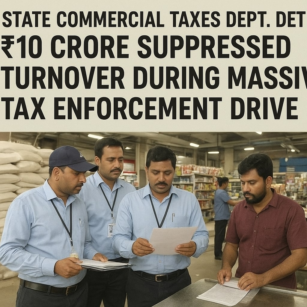 State Commercial Taxes Dept. detects ₹100 crore suppressed turnover during massive tax enforcement drive