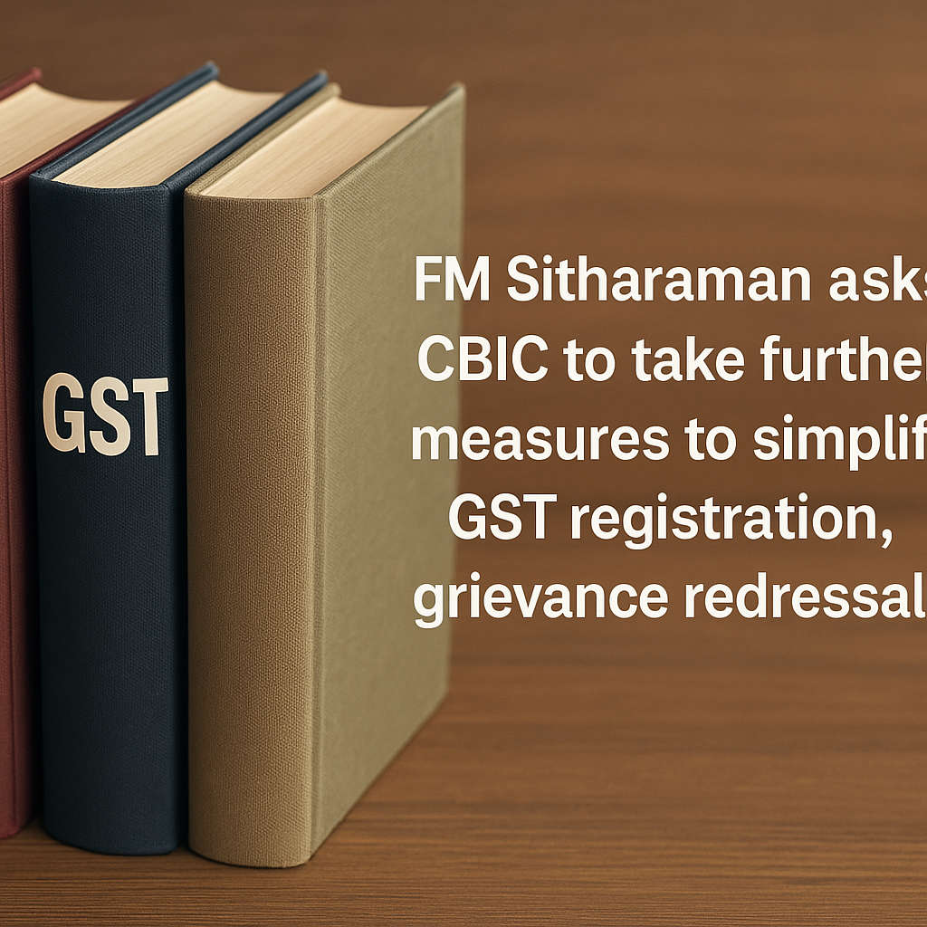 FM Sitharaman asks CBIC to take further measures to simplify GST registration, grievance redressal
