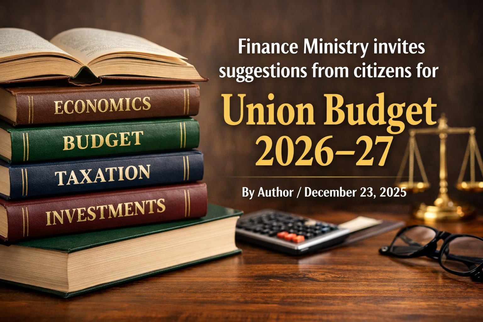 Finance Ministry invites suggestions from citizens for Union Budget 2026–27