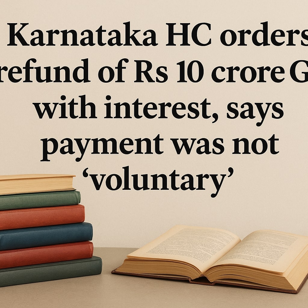 Karnataka HC orders refund of Rs 10 crore GST with interest, says payment was not ‘voluntary’