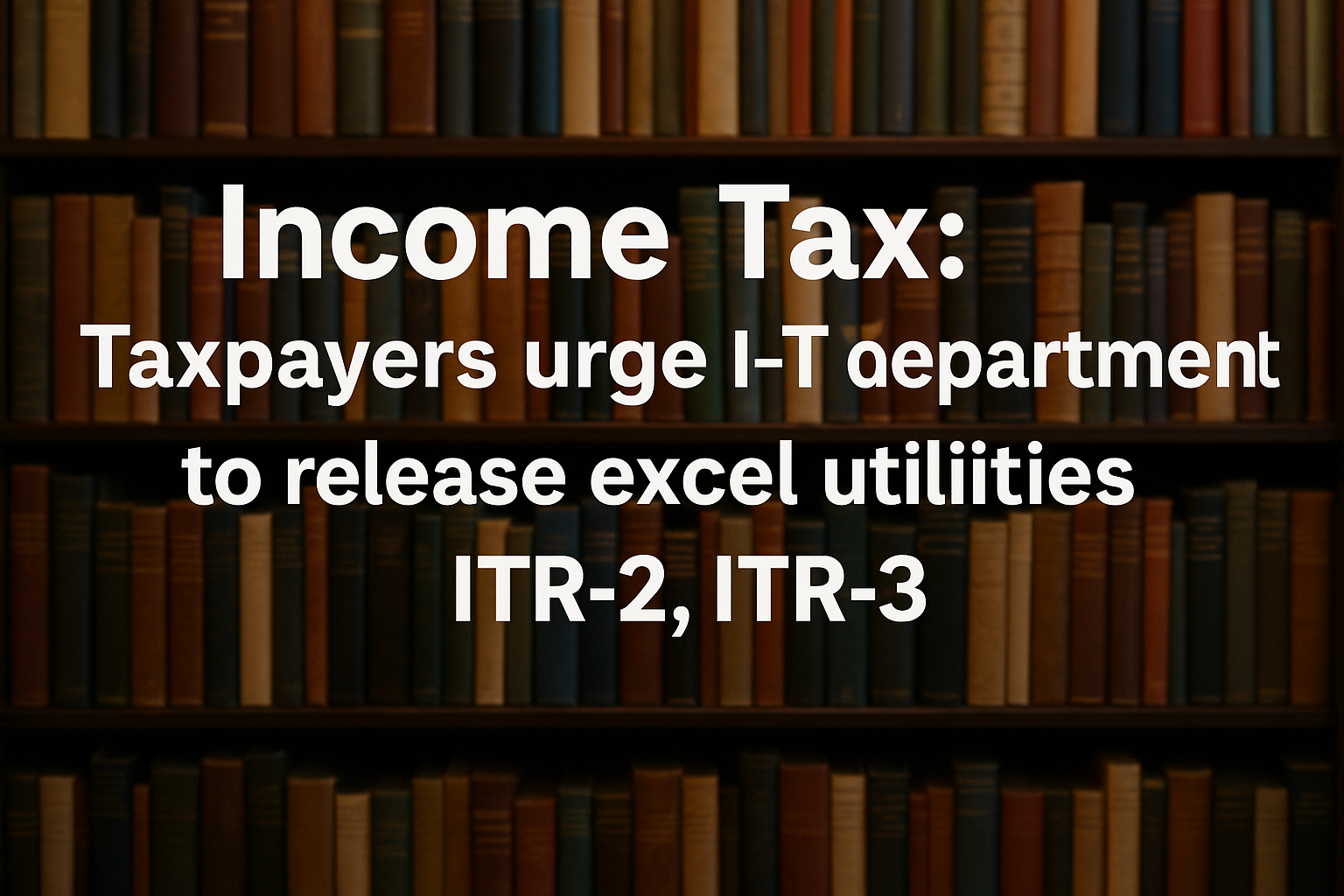 Income Tax: Taxpayers urge I-T department to release excel utilities of ITR-2, ITR-3