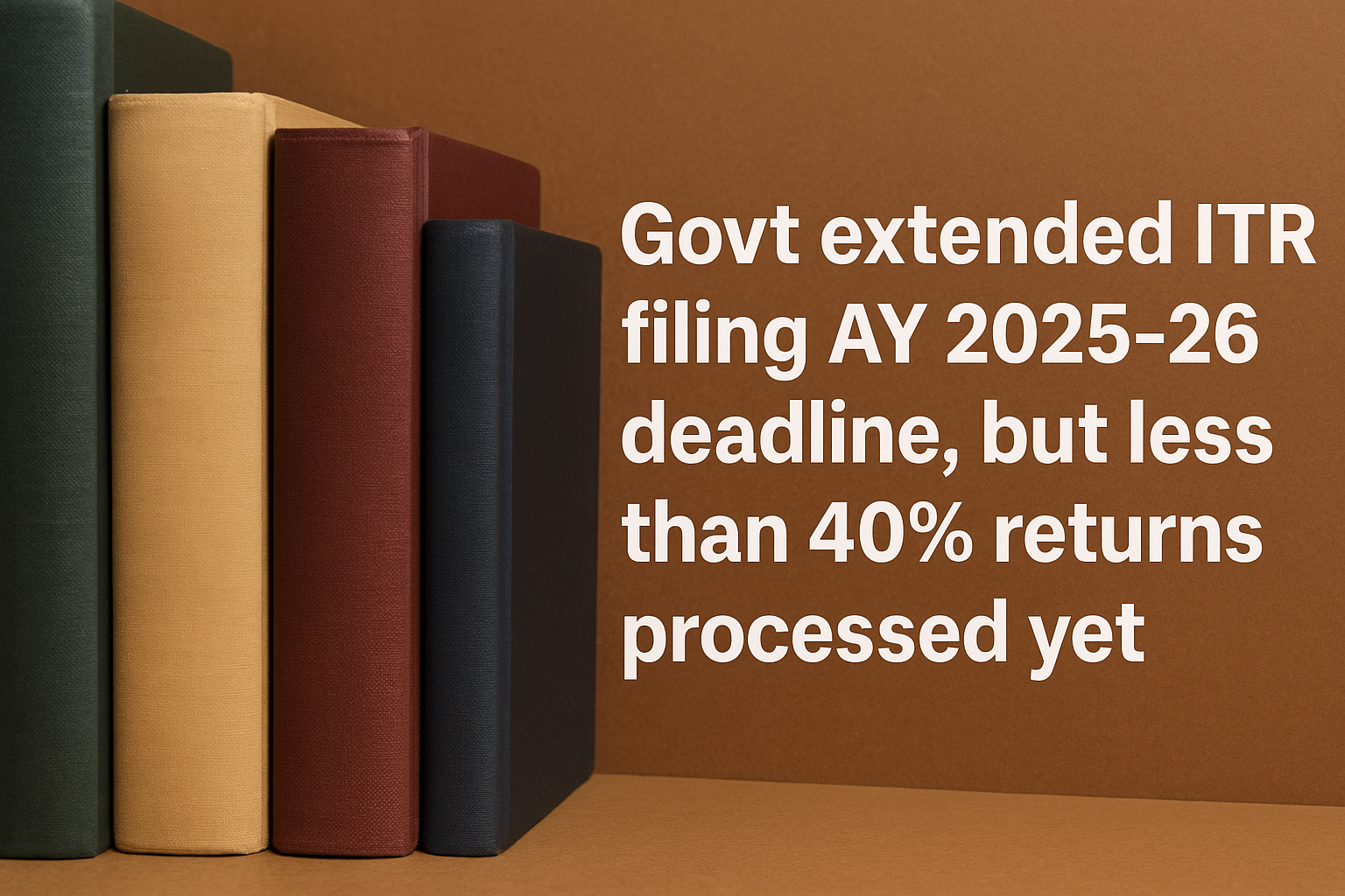 Govt extended ITR filing AY 2025-26 deadline, but less than 40% returns processed yet