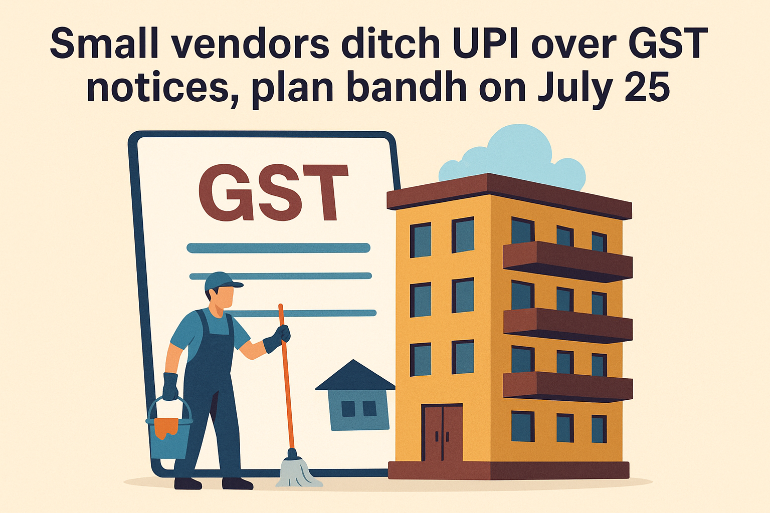 Small vendors ditch UPI over GST notices, plan bandh on July 25