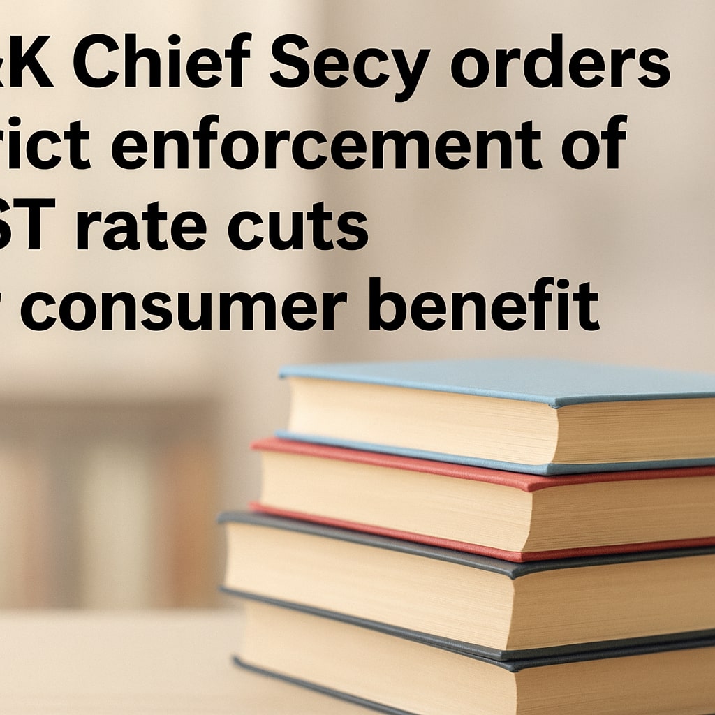 J&K Chief Secy orders strict enforcement of GST rate cuts for consumer benefit