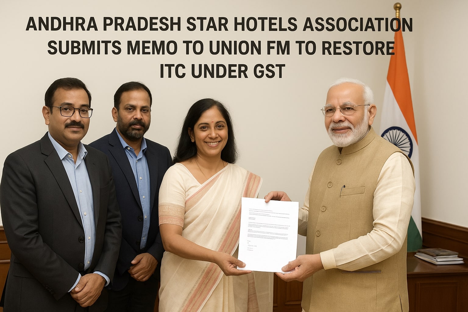 Andhra Pradesh Star Hotels Association submits memo to Union FM to restore ITC under GST