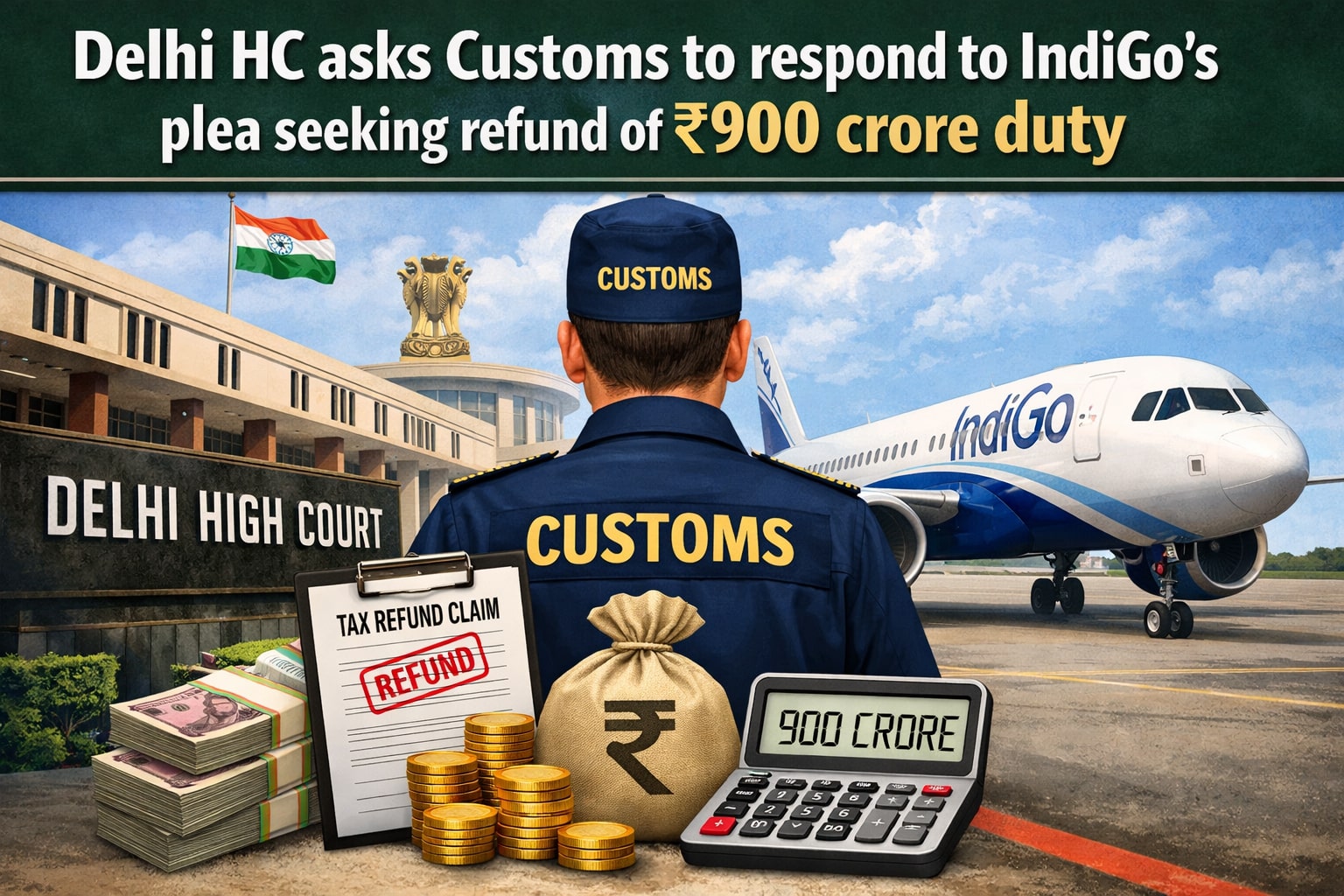 Delhi HC asks Customs to respond to IndiGo’s plea seeking refund of ₹900 crore duty