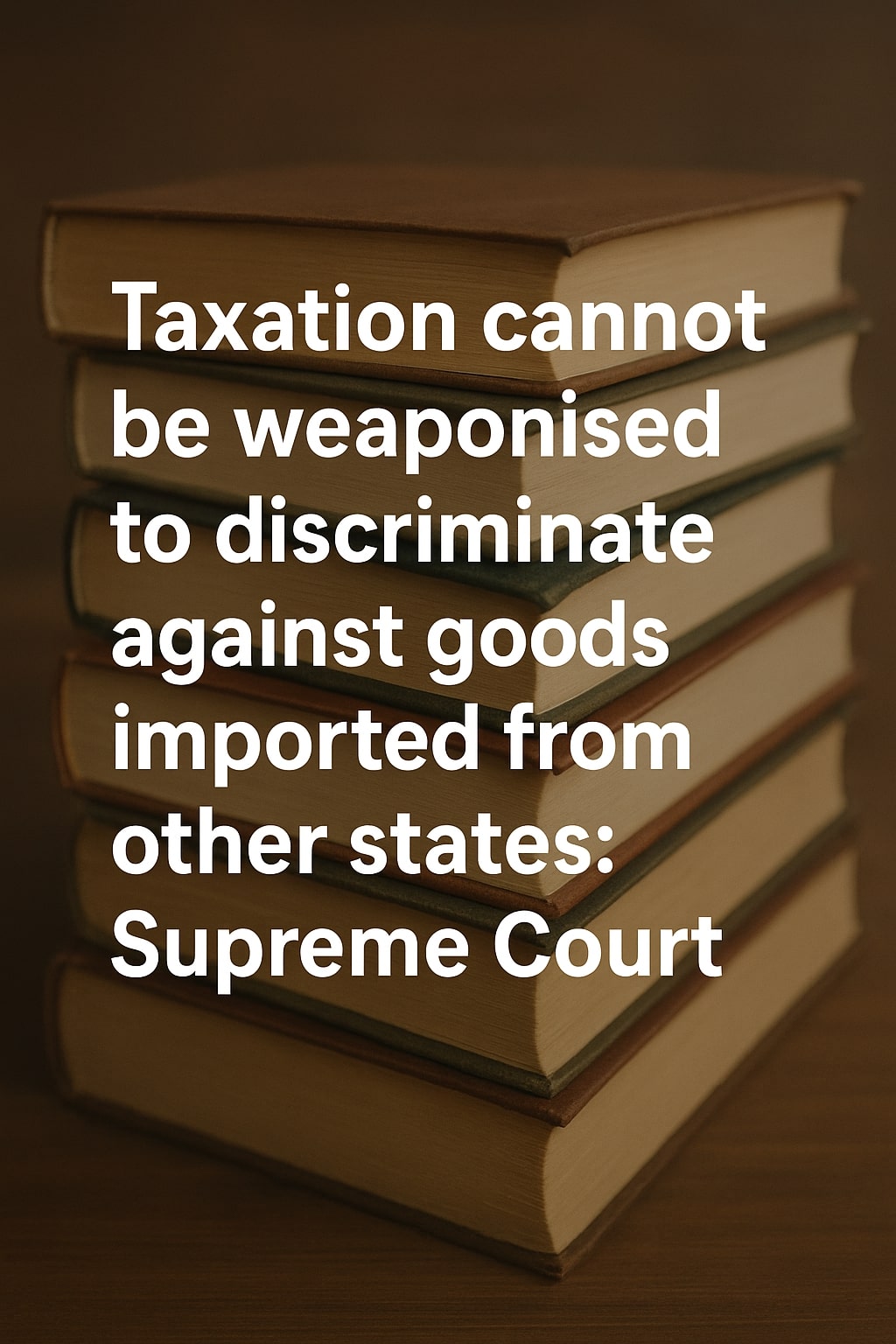 Taxation cannot be weaponised to discriminate against goods imported from other states: Supreme Court